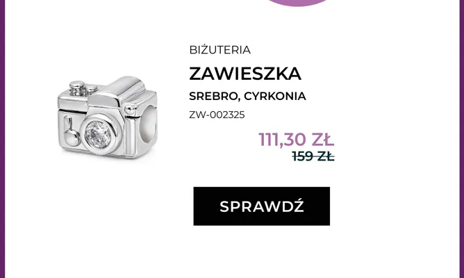 Zawieszka srebro cyrkonia ZW-002325 promocja w Dzień Dziecka