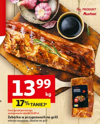 Żeberka w przyprawach na grill promocja w Auchan