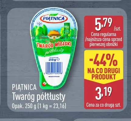 Twaróg półtłusty Piątnica promocja w Aldi