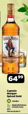 Napój alkoholowy na bazie rumu Captain Morgan Original Spiced Gold 35% promocja w Netto