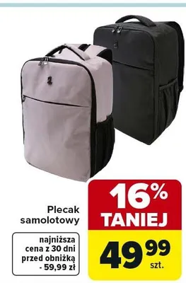 Plecak samolotowy promocja w Carrefour