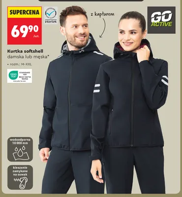 Kurtka softshell męska Go Active promocja w Biedronka