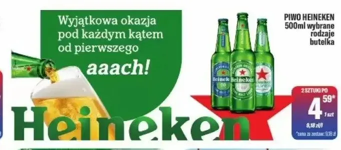 Piwo Heineken Silver butelka promocja w Tomi Markt