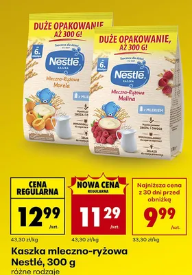 Kaszka mleczno-ryżowa Malina promocja w Biedronka