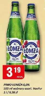 Piwo Łomża 0,0% 500ml wybrany asortyment VanPur promocja w Chorten