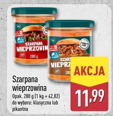 Szarpana wieprzowina pikantna promocja w Aldi