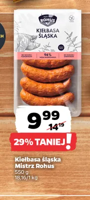 Kiełbasa śląska Mistrz Rohus promocja w Netto