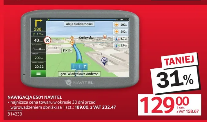 Nawigacja E501 Navitel promocja w Selgros
