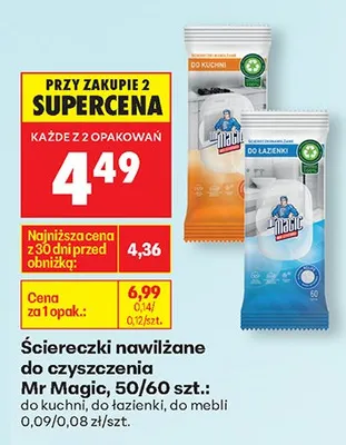 Ściereczki nawilżane do czyszczenia do mebli promocja w Biedronka