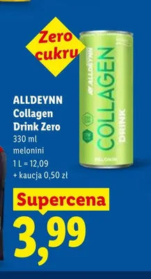 Napój Collagen Drink Zero melonini Alldeynn promocja w Lidl