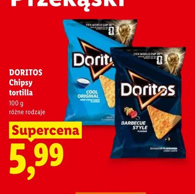 Chipsy tortilla różne rodzaje promocja w Lidl