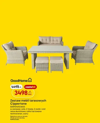 Zestaw mebli tarasowych GoodHome Cippertone promocja w Castorama