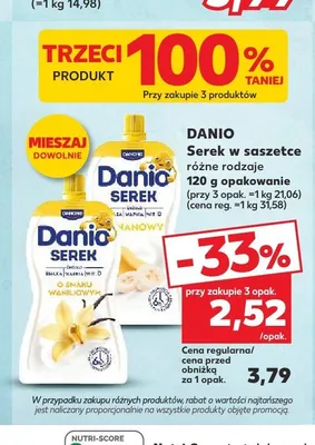Serek w saszetce Danone Danio promocja w Kaufland