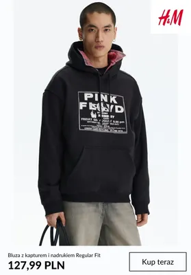 Bluza z kapturem i nadrukiem Regular Fit H & M promocja w CCC