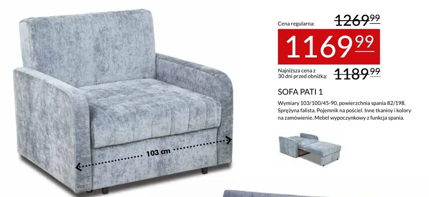 Sofa Pati 1 promocja w Abra Meble