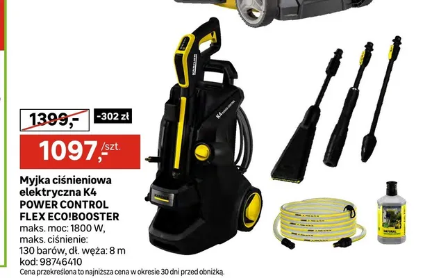 Myjka ciśnieniowa elektryczna Kärcher K4 Power Control Flex Eco!Booster promocja w Leroy Merlin