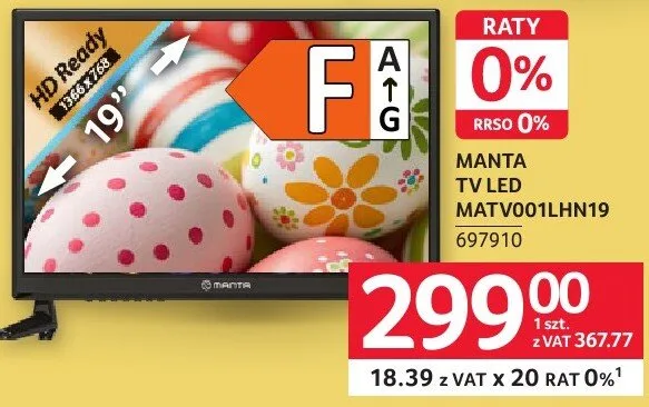 Telewizor TV LED MATV001LHN19 promocja w Selgros