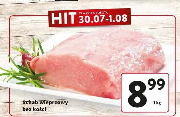 Schab wieprzowy bez kości promocja w Intermarche