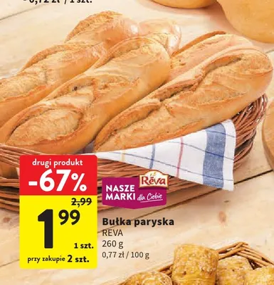 Bułka paryska Reva promocja w Intermarche
