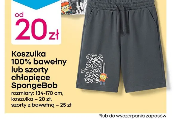 Szorty chłopięce SpongeBob promocja w Pepco