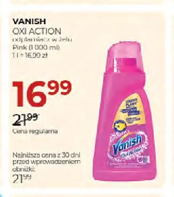 Odplamiacz w żelu Vanish Oxi Action Pink promocja w Drogerie Jawa
