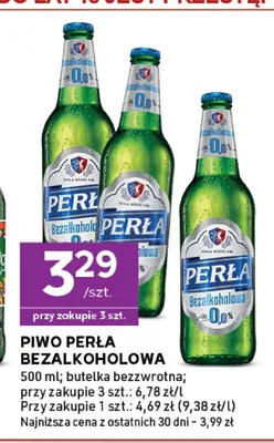 Piwo bezalkoholowe Perła promocja w Stokrotka