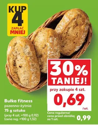 Bułka fitness pszenno-żytnia promocja w Kaufland