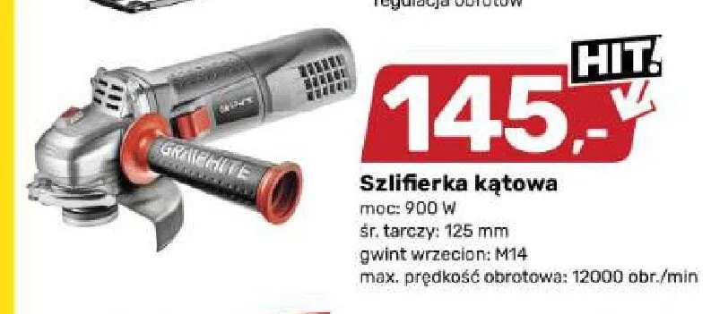 Szlifierka kątowa Graphite promocja w Bricomarche