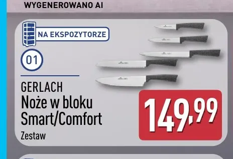Noże w bloku Smart/Comfort Gerlach promocja w Aldi