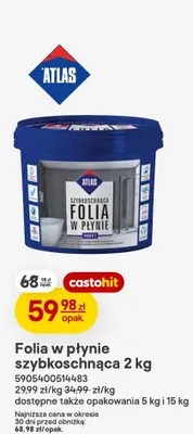 Folia w płynie szybkoschnąca Atlas promocja w Castorama