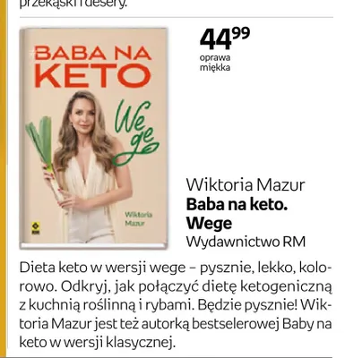 Książka Baba na keto. Wege Wiktoria Mazur promocja w Empik