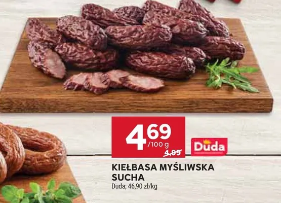 Kiełbasa myśliwska sucha promocja w Stokrotka