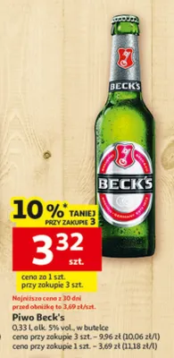 Piwo Beck's promocja w Auchan