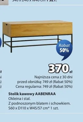 Stolik kawowy Aabenraa promocja w Jysk