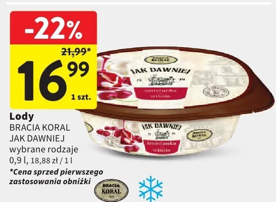 Lody wybrane rodzaje promocja w Intermarche