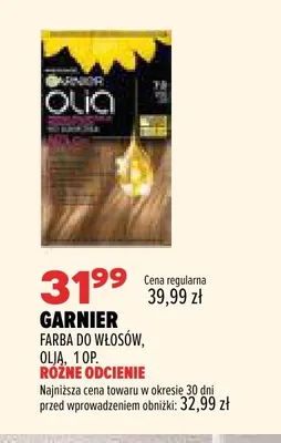 Farba do włosów Olia Garnier promocja w Drogerie Natura