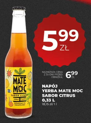 Napój Yerba Mate Moc Sabor Citrus promocja w Duży Ben