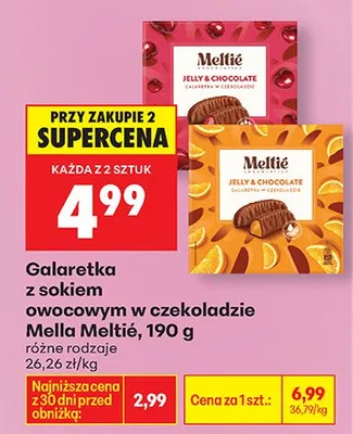 Galaretka z sokiem owocowym w czekoladzie różne rodzaje promocja w Biedronka
