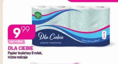 Papier toaletowy 8-pak Dla Ciebie promocja w Drogerie Koliber