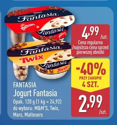 Jogurt Fantasia M&M's promocja w Aldi