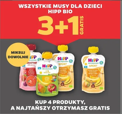 Wszystkie musy dla dzieci 3+1 GRATIS promocja w Netto