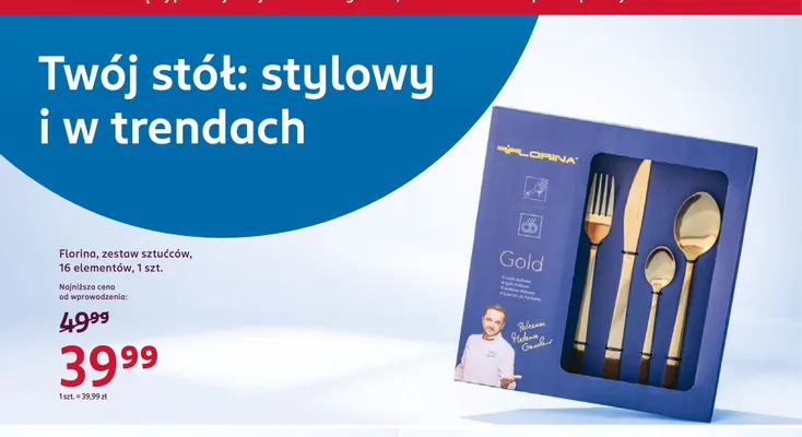Zestaw sztućców Florina 16 elementów promocja w Rossmann