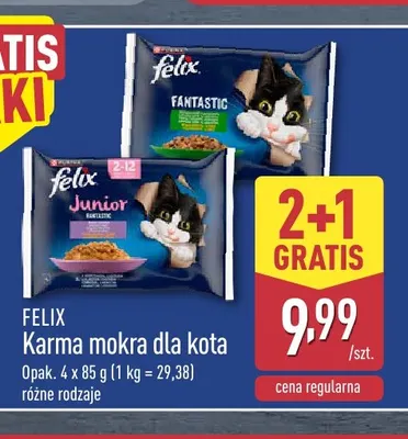 Karma mokra dla kota Felix 4-pak promocja w Aldi