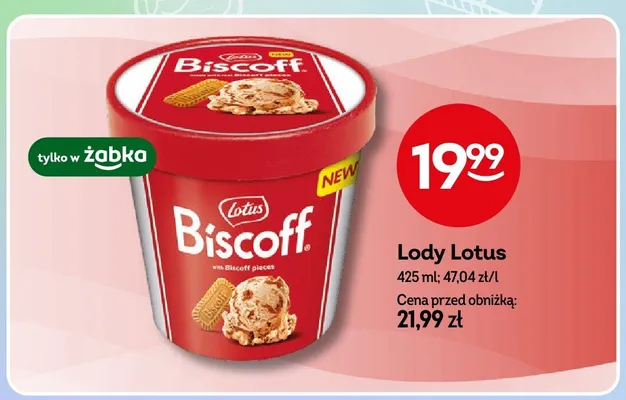 Lody Lotus Biscoff promocja w Żabka
