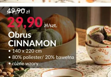 Obrus Cinnamon 140x220 cm promocja w Salony Agata