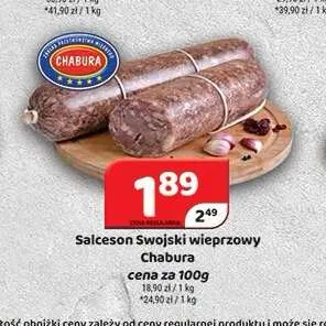 Salceson Swojski wieprzowy Chabura promocja w Delfin