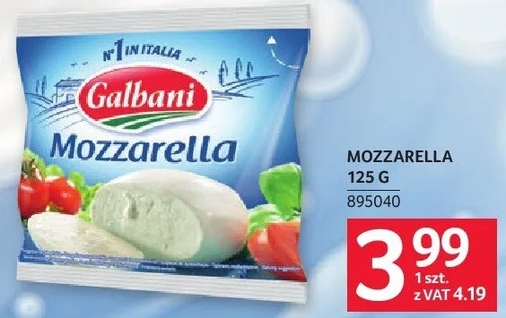 Mozzarella 125g Galbani promocja w Selgros