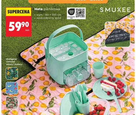 Mata piknikowa Smukee promocja w Biedronka