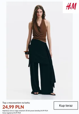 Top z mocowaniem na karku H&M promocja w H&M