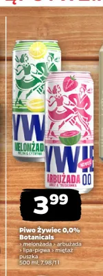 Piwo bezalkoholowe Żywiec Botanicals arbuzada promocja w Netto